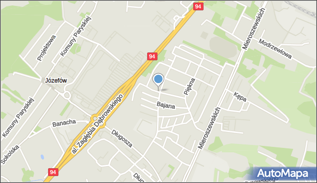 Sosnowiec, Kwiatowa, mapa Sosnowca