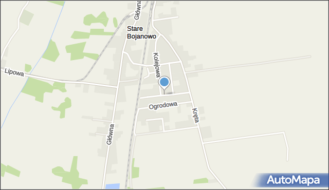 Stare Bojanowo, Kwiatowa, mapa Stare Bojanowo