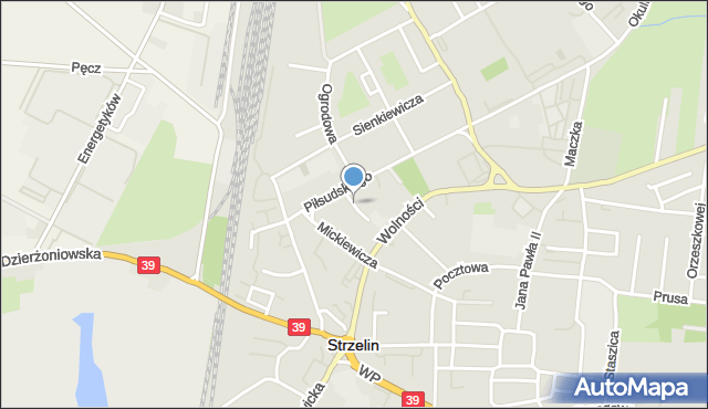 Strzelin, Kwiatkowskiego Eugeniusza, mapa Strzelin