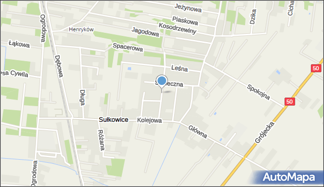 Sułkowice gmina Chynów, Kwiatowa, mapa Sułkowice gmina Chynów