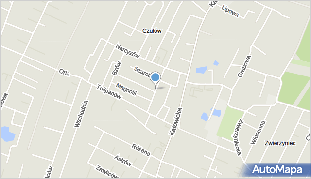 Tychy, Kwiatów, mapa Tychów