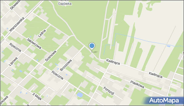 Wólka Pracka, Kwitnąca, mapa Wólka Pracka