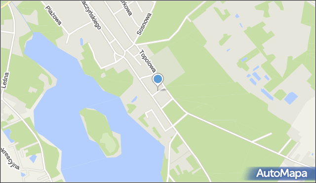 Zaniemyśl, Kwiatowa, mapa Zaniemyśl