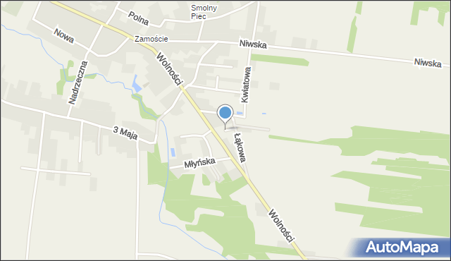 Boronów, Łąkowa, mapa Boronów