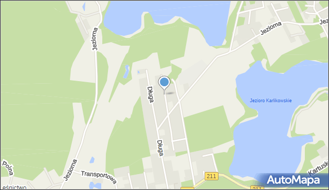 Borowo gmina Kartuzy, Łąkowa, mapa Borowo gmina Kartuzy