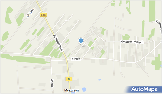 Borzęcin Mały, Lawendy, mapa Borzęcin Mały