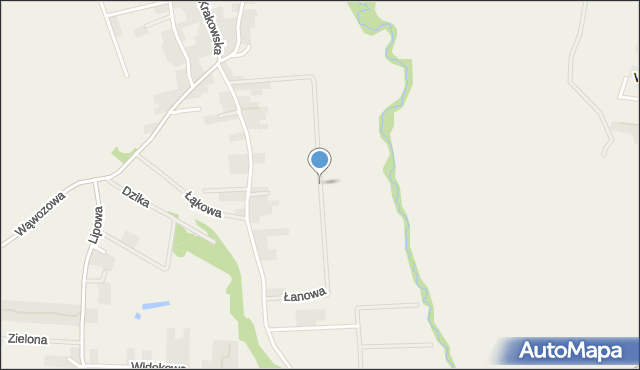 Brzezinka gmina Zabierzów, Łanowa, mapa Brzezinka gmina Zabierzów