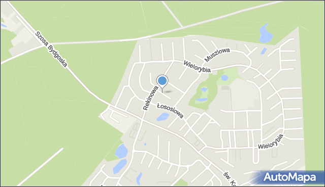 Bydgoszcz, Lagunowa, mapa Bydgoszczy