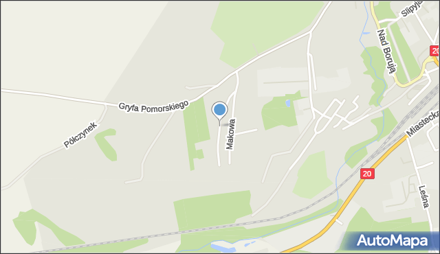 Bytów, Lawendowa, mapa Bytów