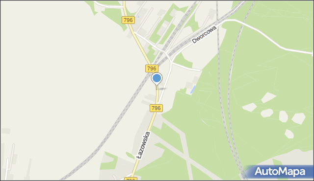 Chruszczobród, Łazowska, mapa Chruszczobród