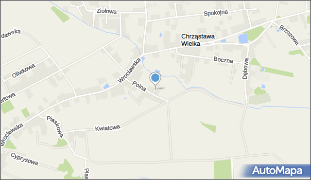 Chrząstawa Wielka, Łąkowa, mapa Chrząstawa Wielka