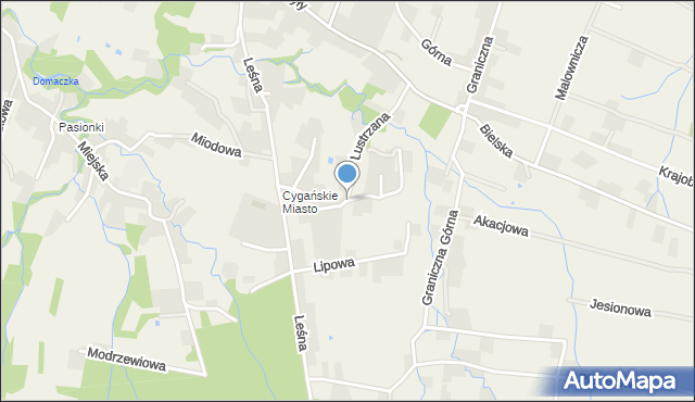 Czaniec, Lazurowa, mapa Czaniec