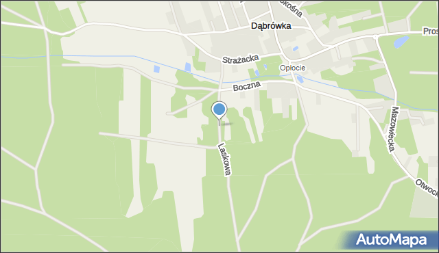 Dąbrówka gmina Celestynów, Laskowa, mapa Dąbrówka gmina Celestynów