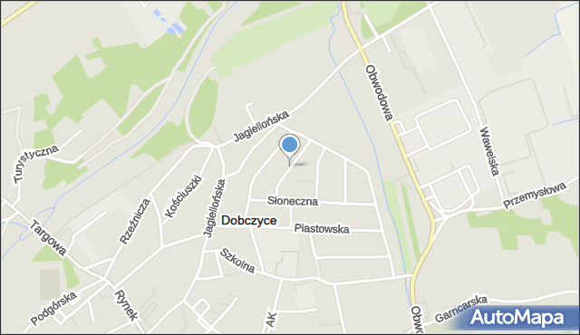 Dobczyce, Łąkowa, mapa Dobczyce