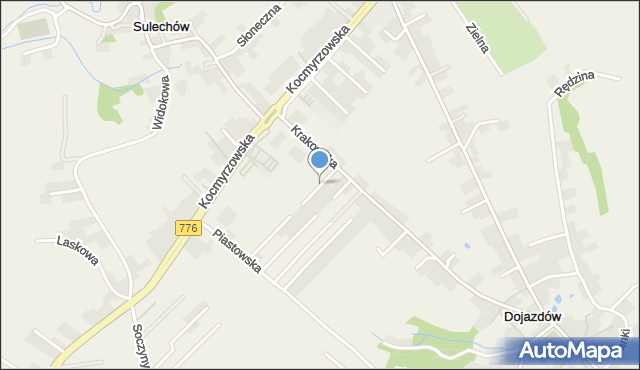 Dojazdów, Lawendowa, mapa Dojazdów