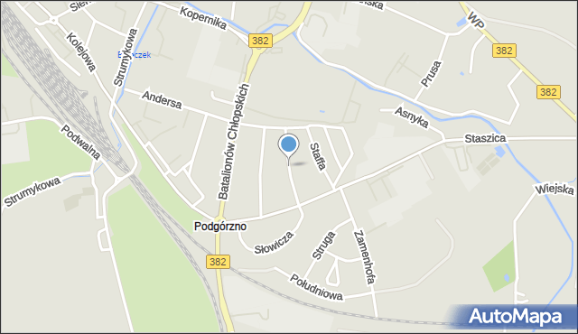 Dzierżoniów, Łąkowa, mapa Dzierżoniów