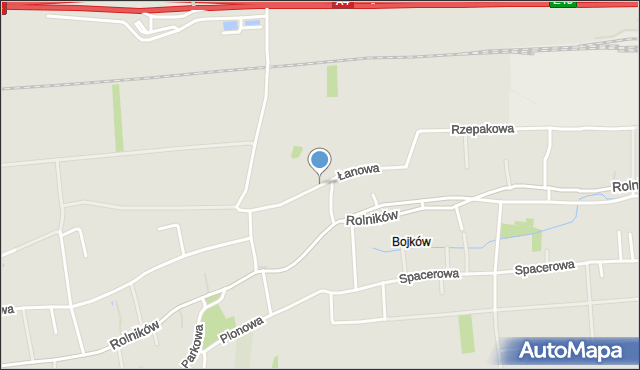 Gliwice, Łanowa, mapa Gliwic