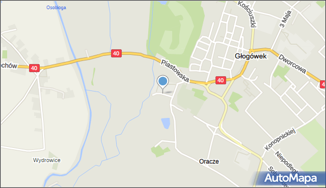 Głogówek, Łąkowa, mapa Głogówek