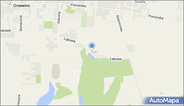 Gniewino, Łąkowa, mapa Gniewino