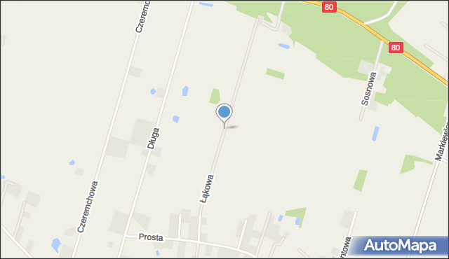 Górsk, Łąkowa, mapa Górsk