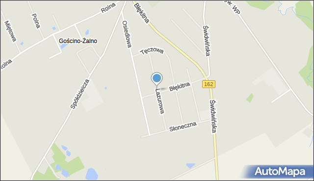 Gościno, Lazurowa, mapa Gościno