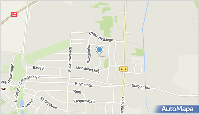 Gostyń, Laurentowskiego Piotra, mapa Gostyń