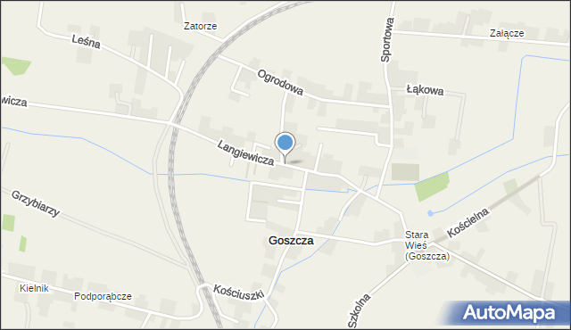 Goszcza, Langiewicza Mariana, gen., mapa Goszcza