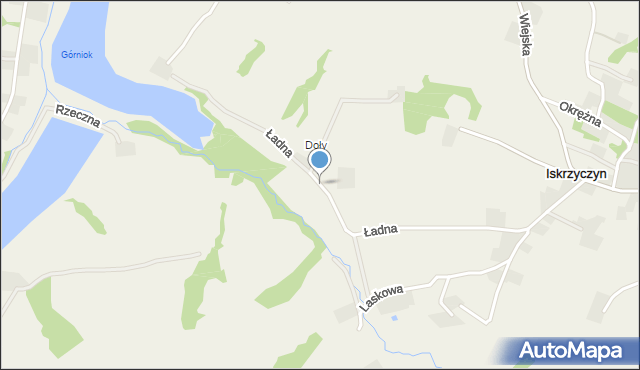 Iskrzyczyn, Ładna, mapa Iskrzyczyn