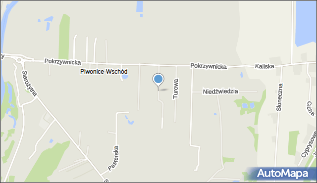 Kalisz, Łąkowa, mapa Kalisza