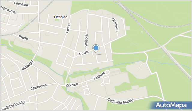 Katowice, Lawendowa, mapa Katowic