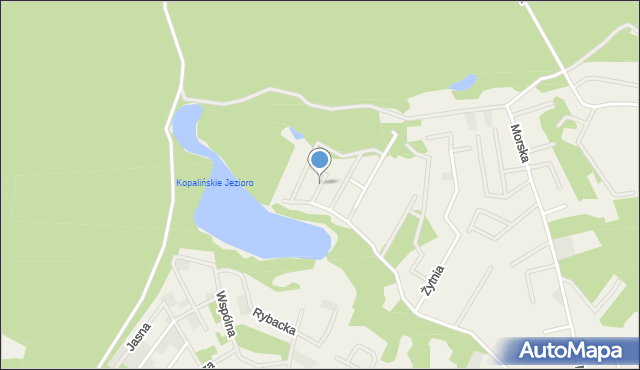 Kopalino, Łabędzia, mapa Kopalino