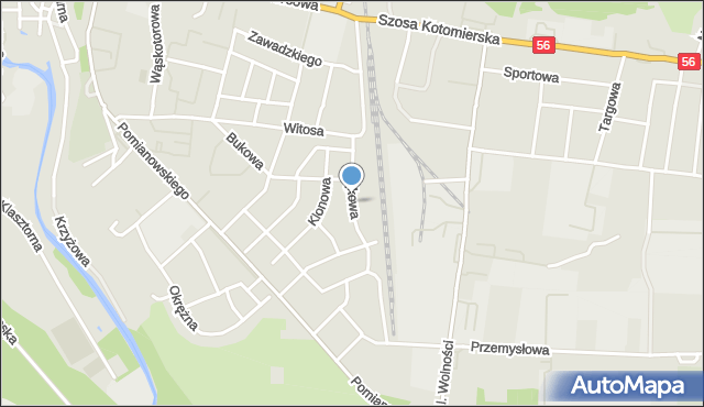 Koronowo powiat bydgoski, Łąkowa, mapa Koronowo powiat bydgoski