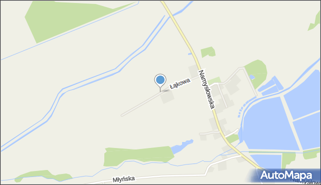 Krogulna, Łąkowa, mapa Krogulna