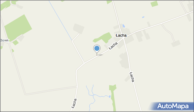 Łacha gmina Turośl, Łacha, mapa Łacha gmina Turośl