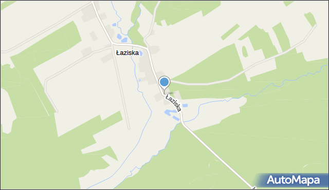 Łaziska gmina Staszów, Łaziska, mapa Łaziska gmina Staszów