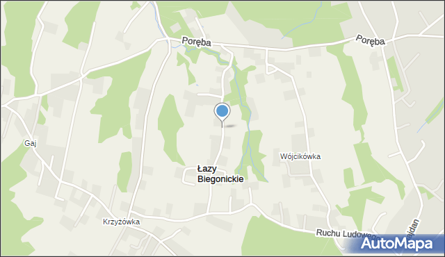 Łazy Biegonickie, Łazy Biegonickie, mapa Łazy Biegonickie