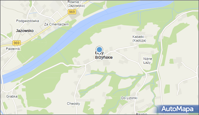 Łazy Brzyńskie, Łazy Brzyńskie, mapa Łazy Brzyńskie