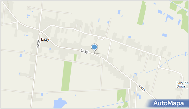 Łazy gmina Łuków, Łazy, mapa Łazy gmina Łuków