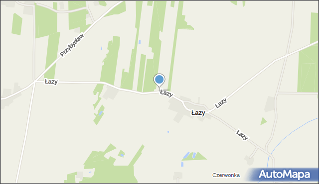 Łazy gmina Zagórów, Łazy, mapa Łazy gmina Zagórów
