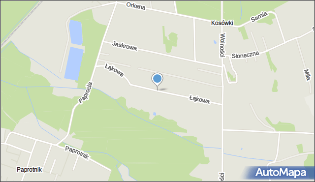 Libiąż, Łąkowa, mapa Libiąż