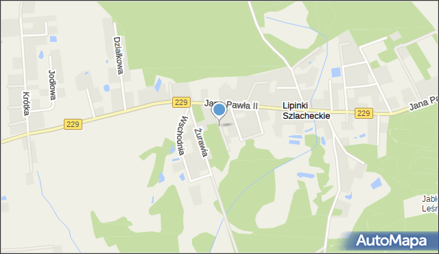 Lipinki Szlacheckie, Łąkowa, mapa Lipinki Szlacheckie
