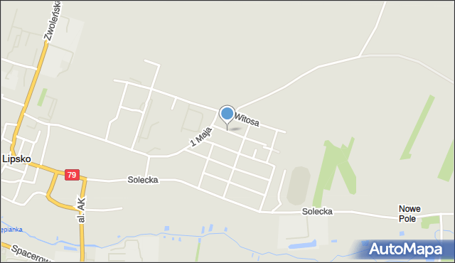 Lipsko, Langiewicza Mariana, gen., mapa Lipsko