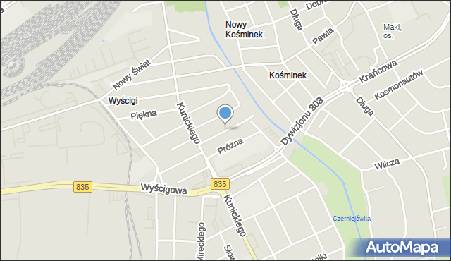 Lublin, Łazienkowska, mapa Lublina