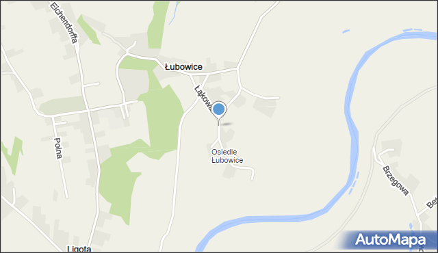 Łubowice gmina Rudnik, Łąkowa, mapa Łubowice gmina Rudnik