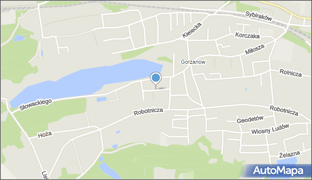 Lubsko, Łabędzia, mapa Lubsko