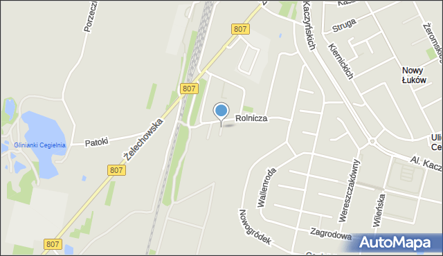 Łuków, Łanowa, mapa Łuków