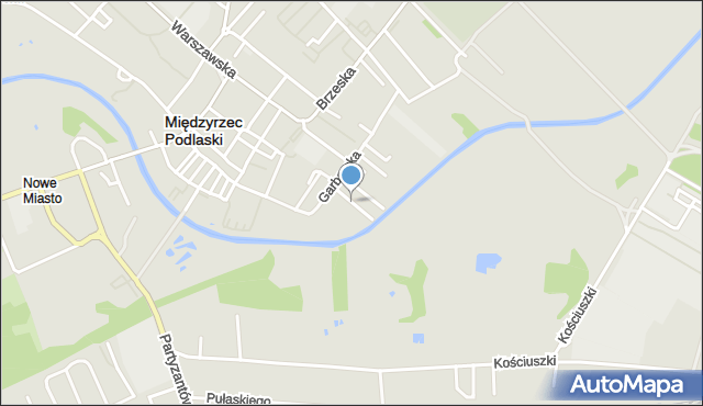 Międzyrzec Podlaski, Łąkowa, mapa Międzyrzec Podlaski
