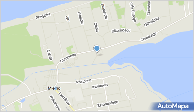 Mielno powiat koszaliński, Łąkowa, mapa Mielno powiat koszaliński