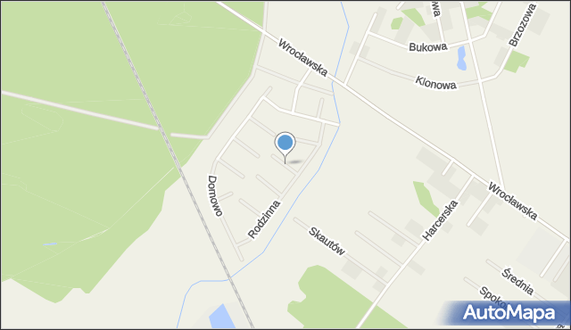 Miłoszyce, Łagodna, mapa Miłoszyce