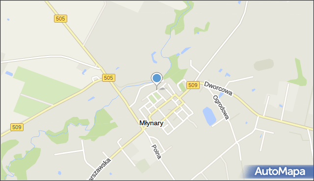 Młynary powiat elbląski, Langiewicza Mariana, gen., mapa Młynary powiat elbląski